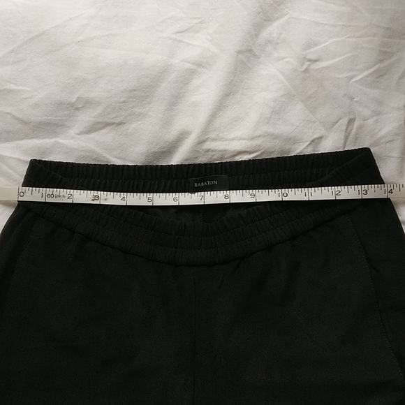 Aritzia Babaton black faux suede cropped jogger pants - Picture 3 of 10